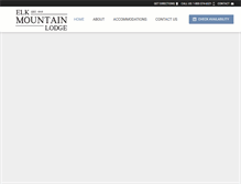 Tablet Screenshot of elkmountainlodge.com